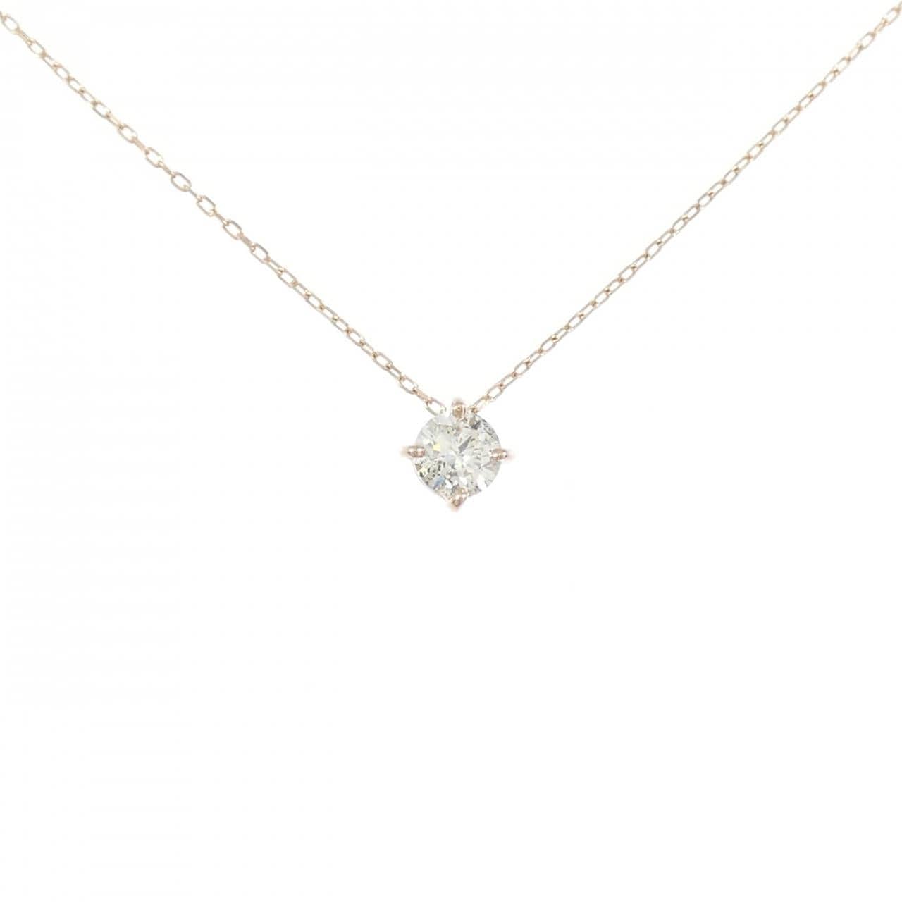 K18PG ソリティア ダイヤモンド ネックレス 0.181CT