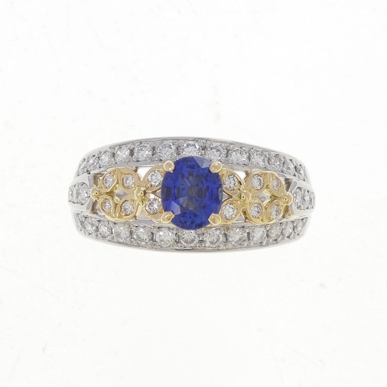 PT900/K18YG サファイヤ リング 0.73CT