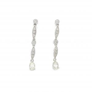 K18WG ダイヤモンド ピアス 0.35CT