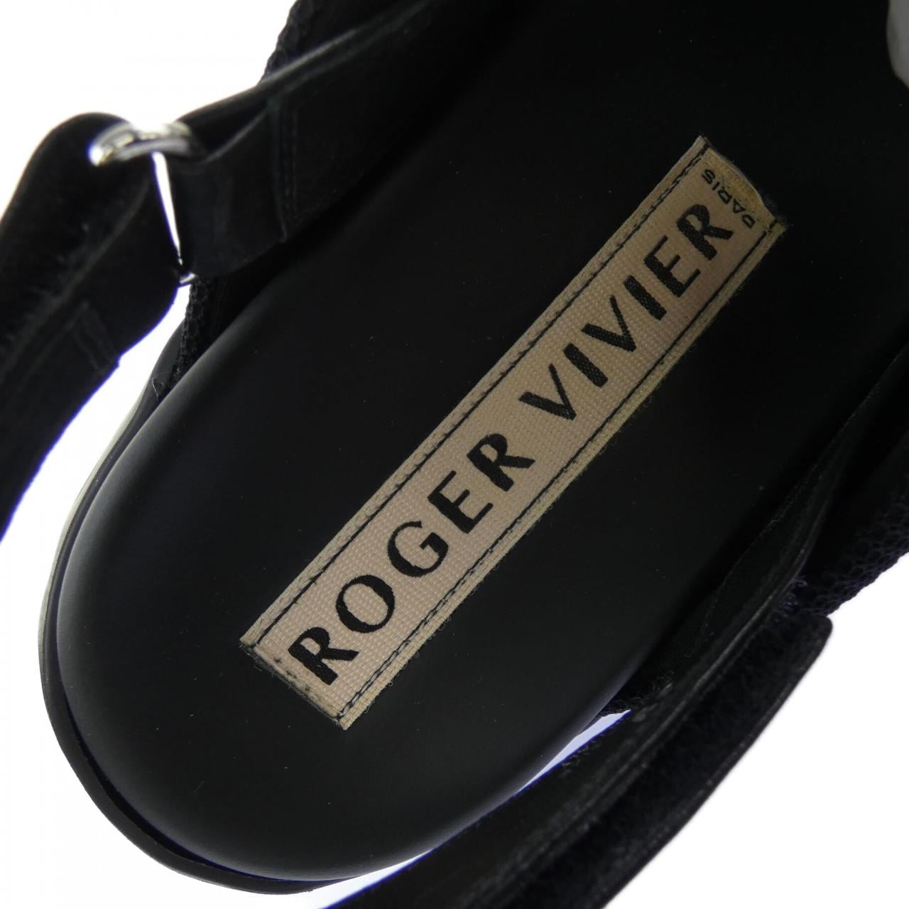 ロジェヴィヴィエ ROGER VIVIER ヴィヴランライトストラスバックル サンダル