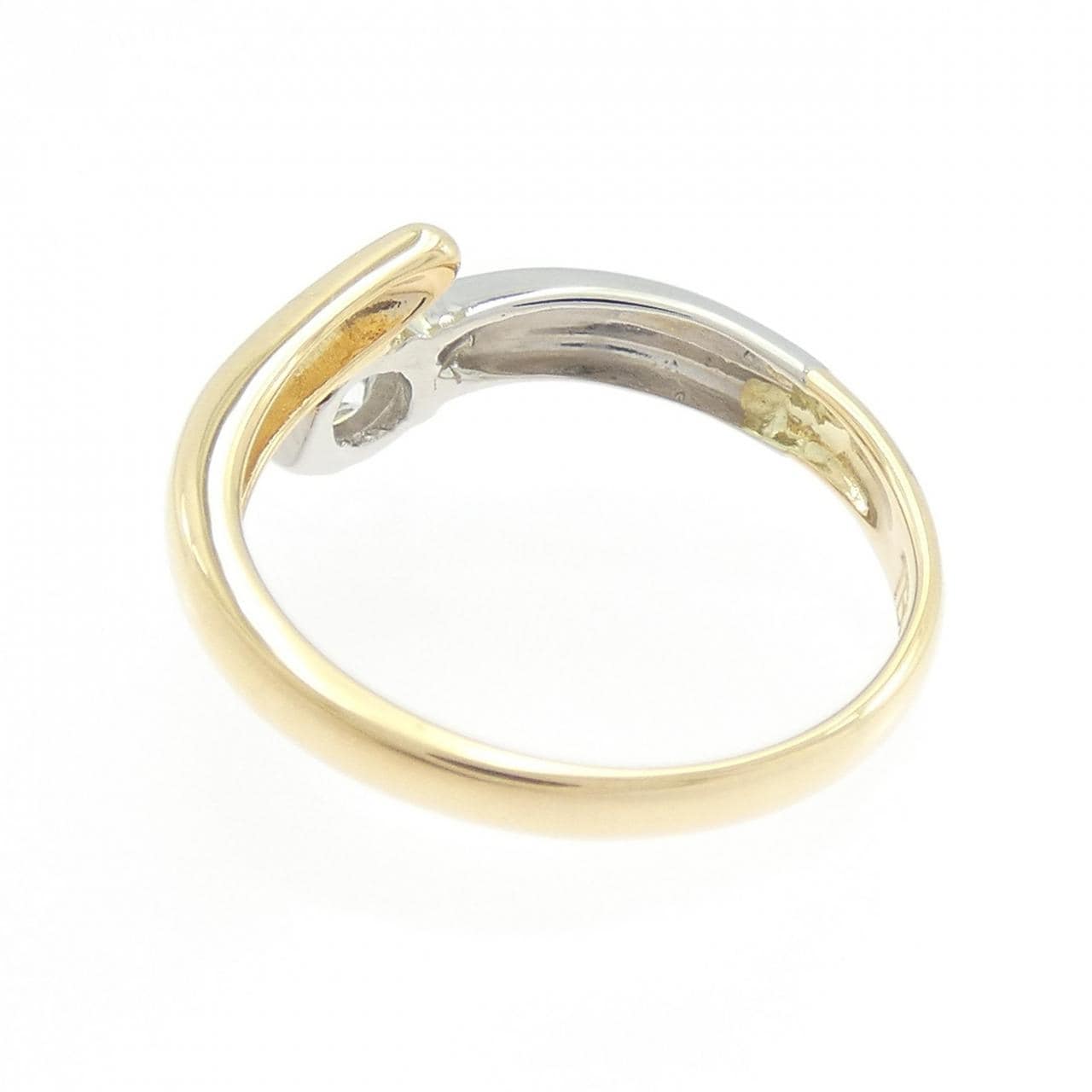 K18YG/PT900 ダイヤモンド リング 0.18CT