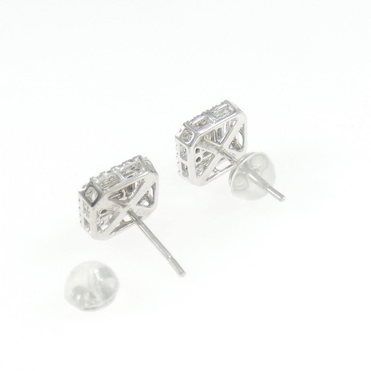 K18WG ダイヤモンド ピアス 0.40CT