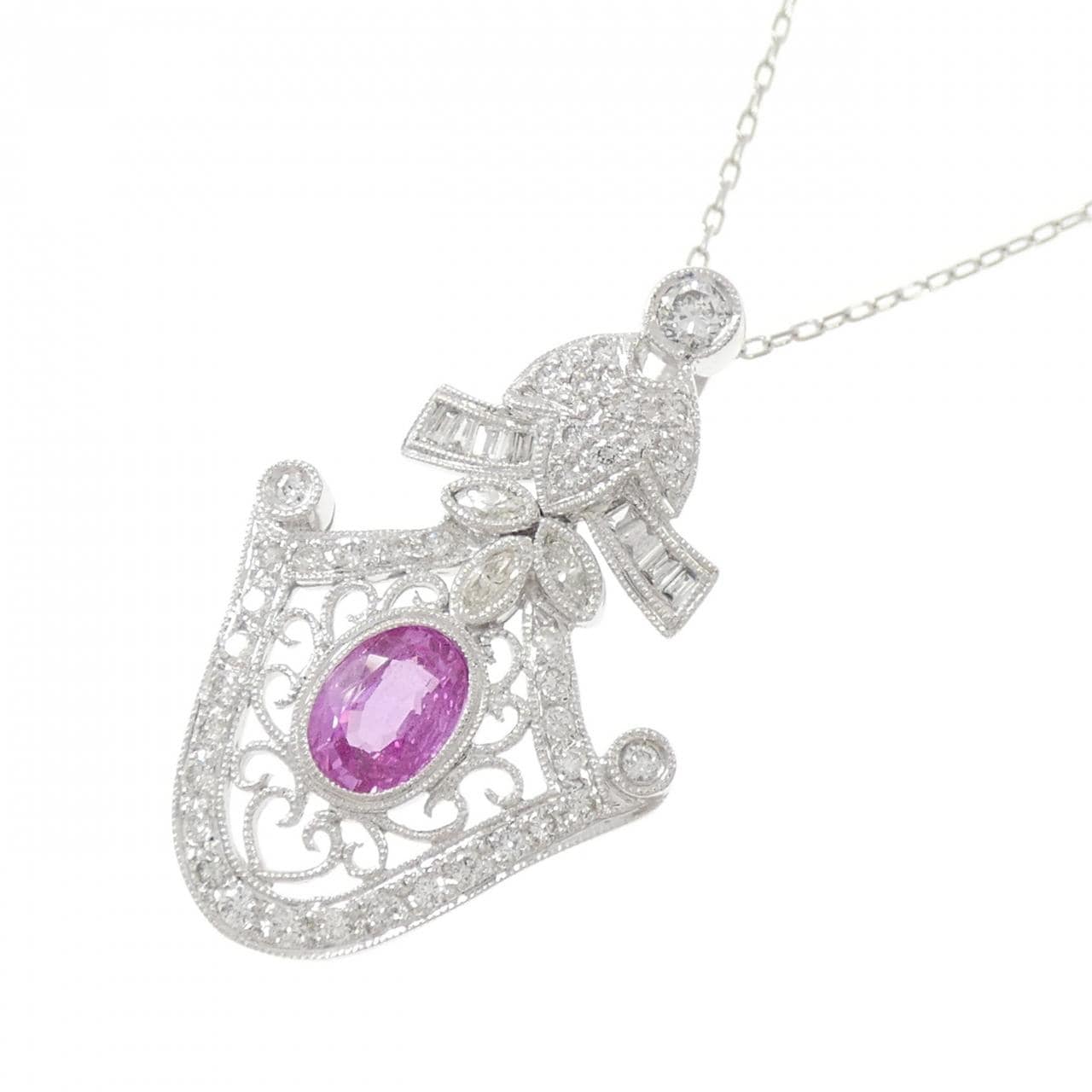 K18WG サファイヤ ネックレス 1.06CT