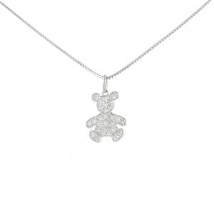 PT950/PT850 ベア ダイヤモンド ネックレス 0.20CT