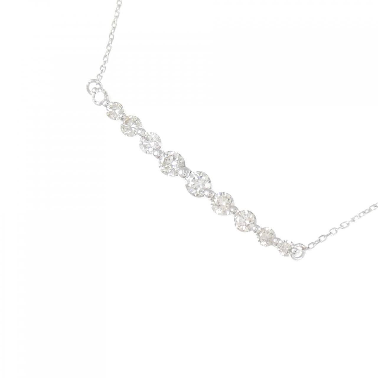 K18WG ダイヤモンド ネックレス 0.52CT