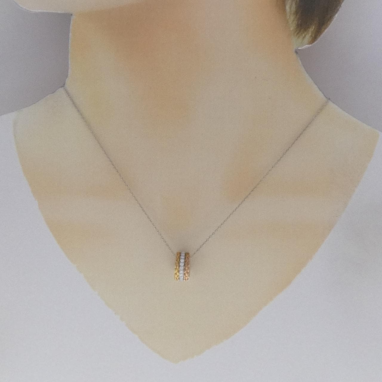 PT950/K18YG/K18PG/PT850 ダイヤモンド ネックレス 0.18CT