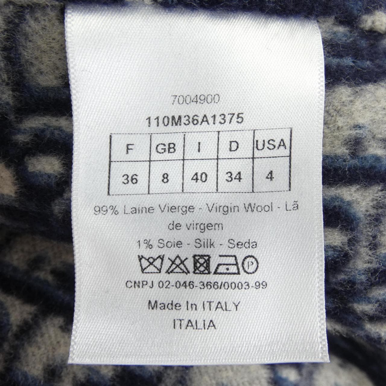 クリスチャンディオール CHRISTIAN DIOR ディオール オブリーク ダブルフェイス 110M36A1375 コート