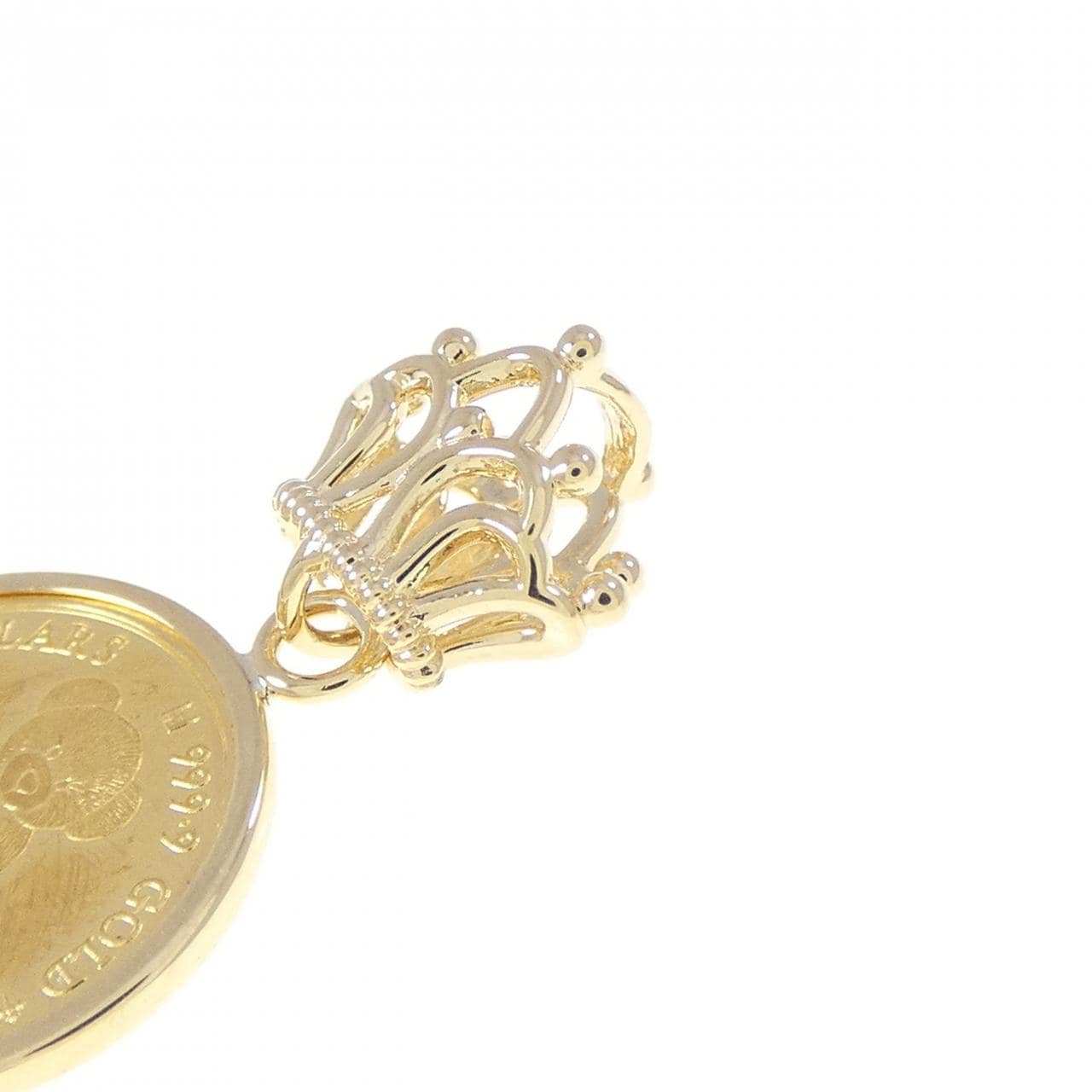 K18YG(枠) コイン ペンダント