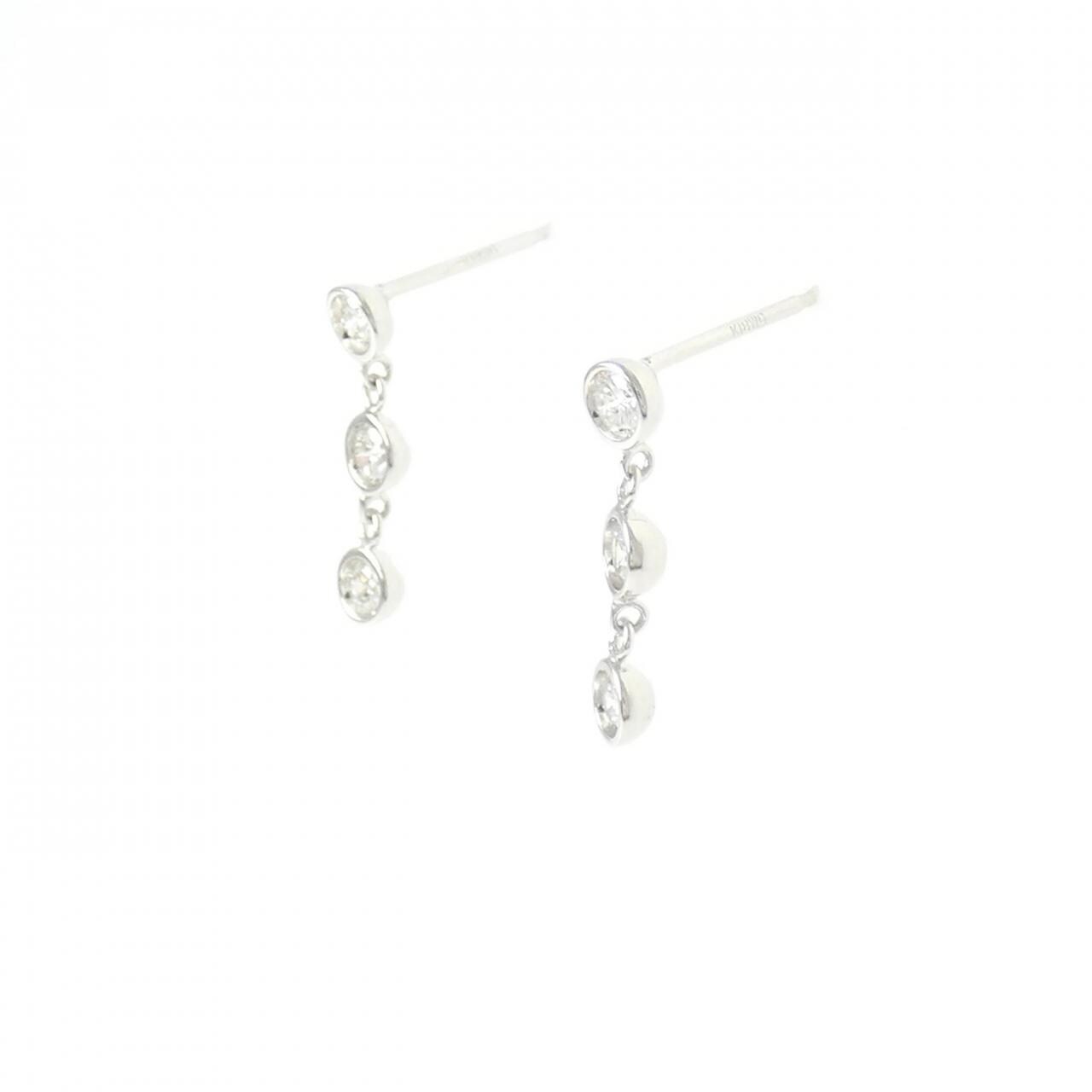 K18WG ダイヤモンド ピアス 0.30CT