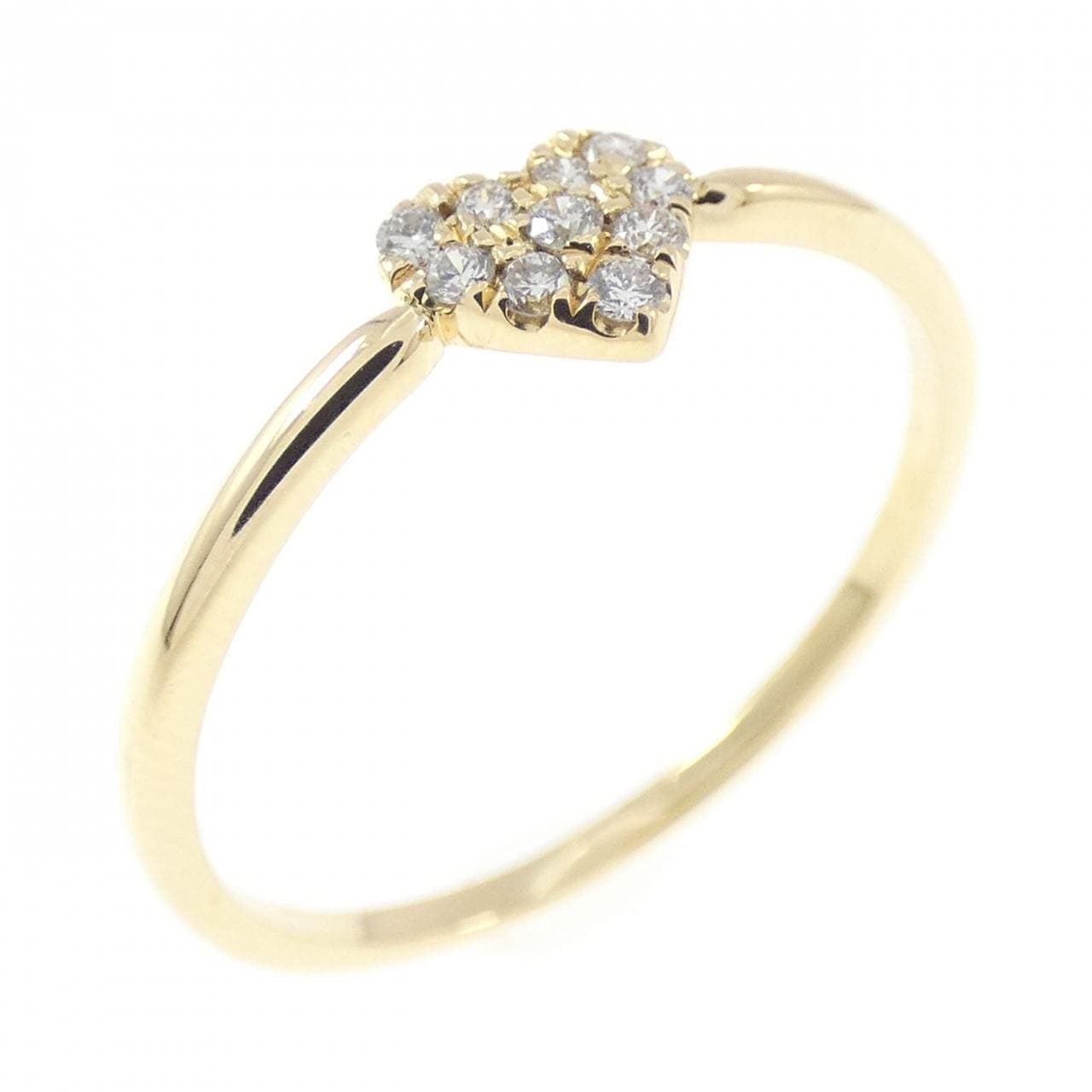 K18YG ハート ダイヤモンド リング 0.05CT