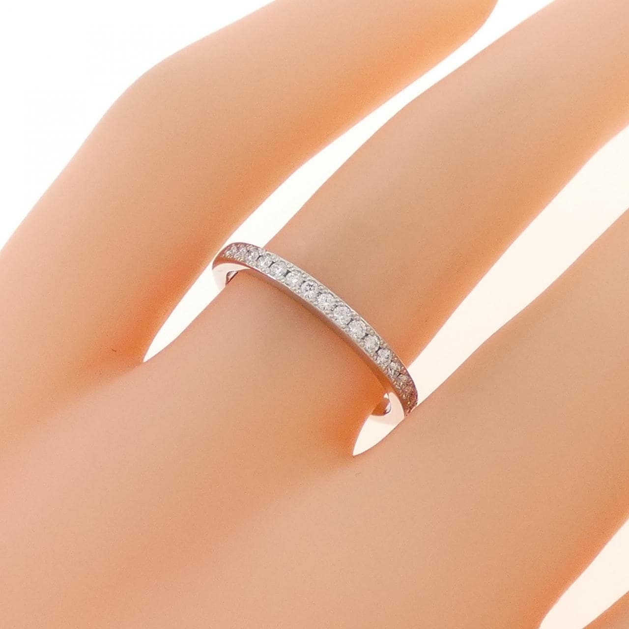 PT950 ハーフエタニティ ダイヤモンド リング 0.138CT
