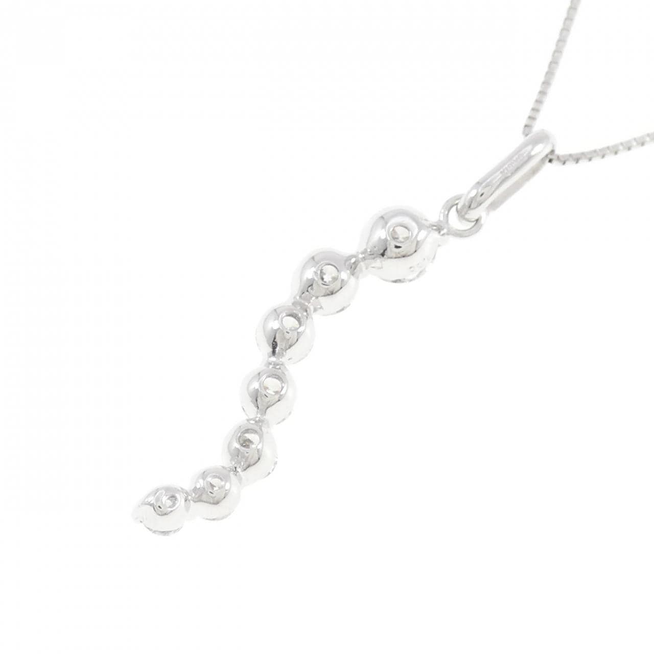 K18WG ダイヤモンド ネックレス 1.00CT