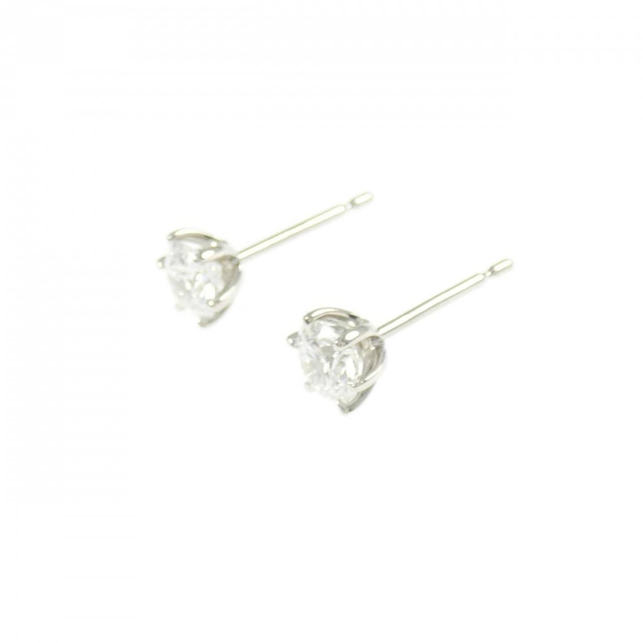 【リメイク】PT900/ST ダイヤモンド ピアス 0.414CT 0.421CT D VS1-VS2 3EXT H&C