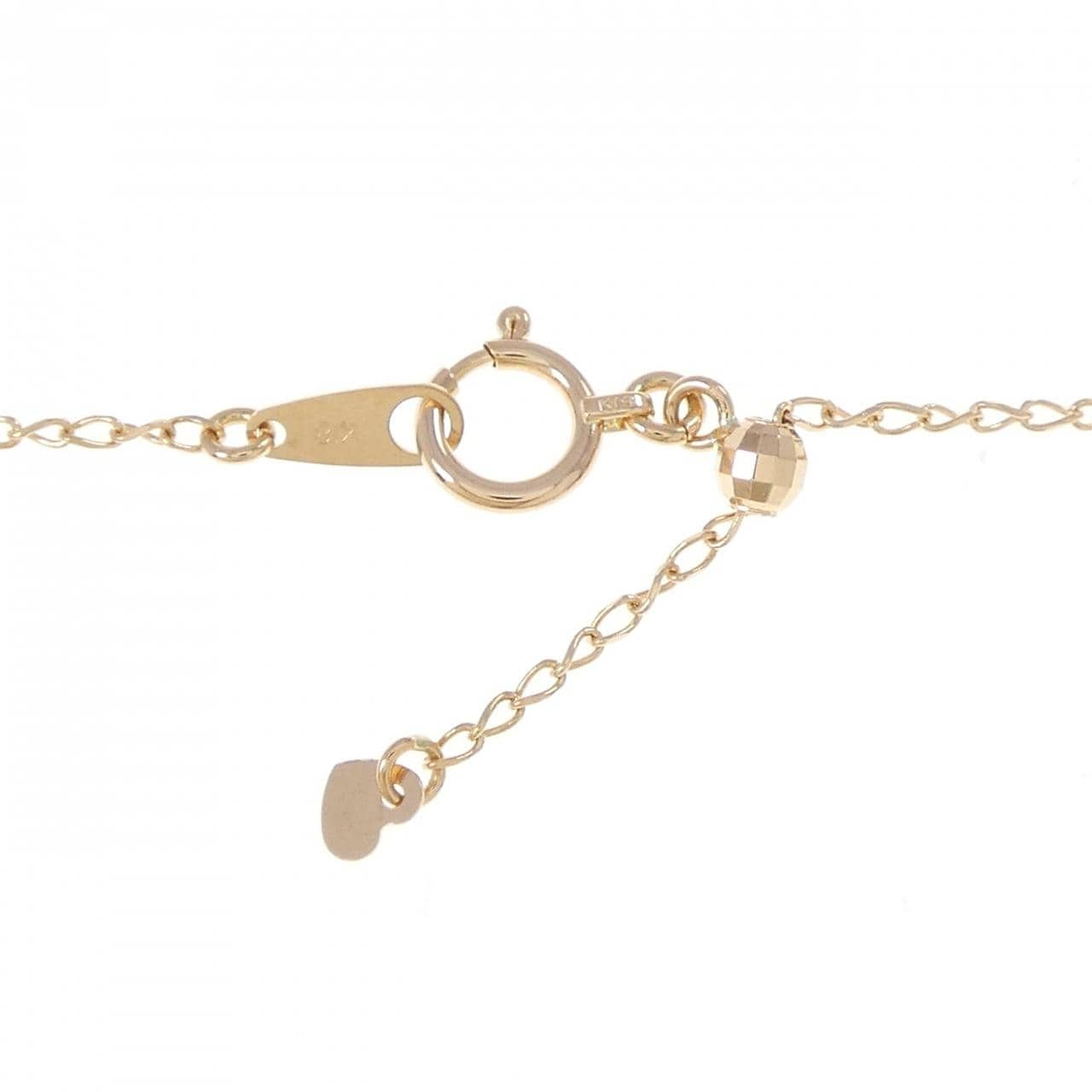 K18PG ローズ ダイヤモンド ネックレス 0.15CT