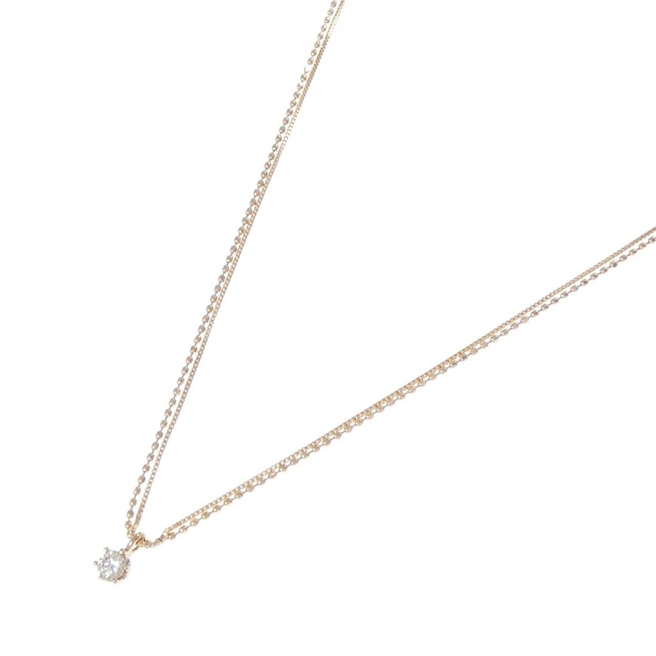 K18PG ダイヤモンド ネックレス 0.1CT