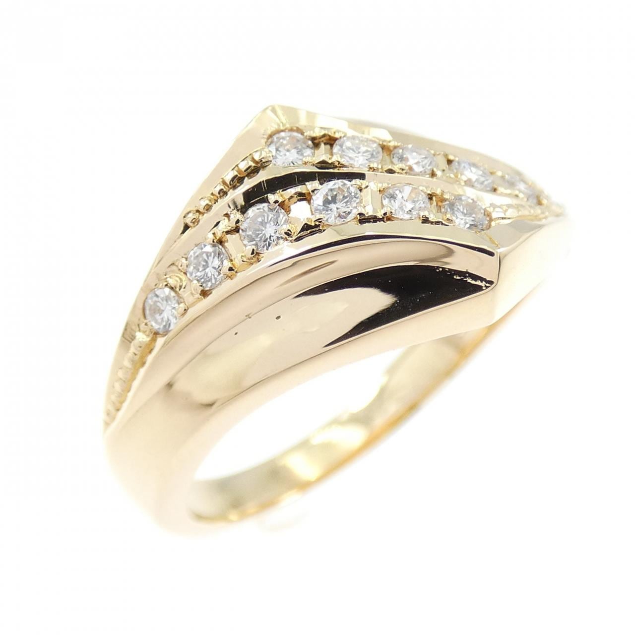 K18YG ダイヤモンド リング 0.18CT