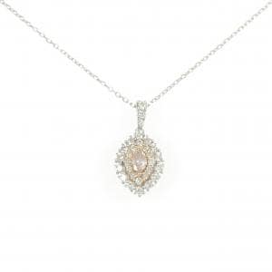 PT950/K18PG/PT850 ダイヤモンド ネックレス 0.188CT FLOP I1 マーキスカット