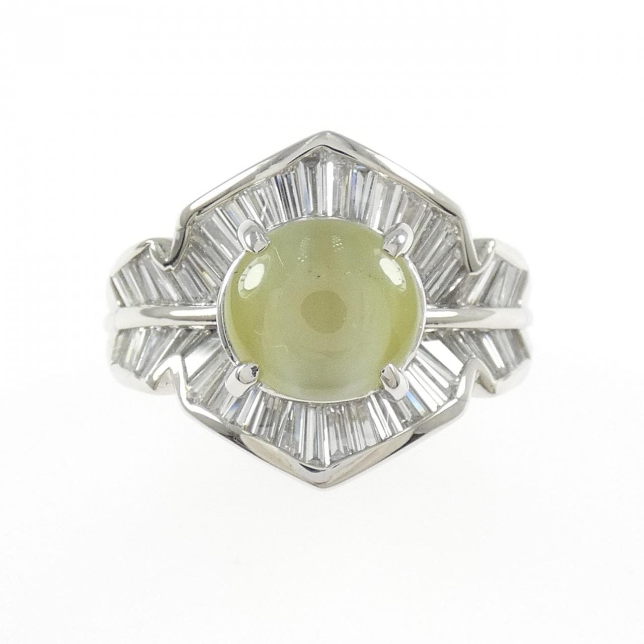 PT900 クリソベリルキャッツアイ リング 3.68CT