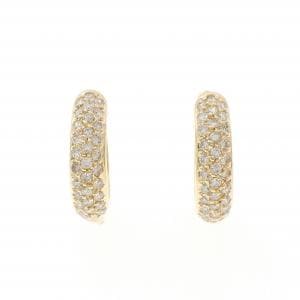 K18YG パヴェ ダイヤモンド ピアス 1.00CT