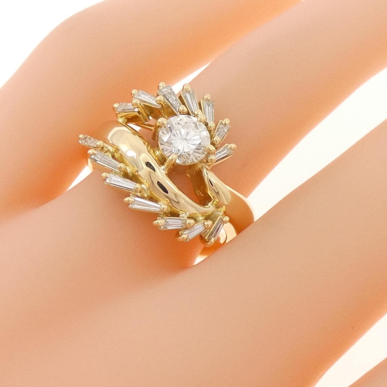 K18YG ダイヤモンド リング 0.55CT