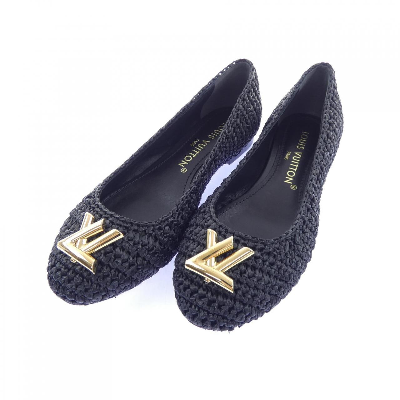 ルイヴィトン LOUIS VUITTON LVイニシャル ニーナライン バレリーナ フラットシューズ