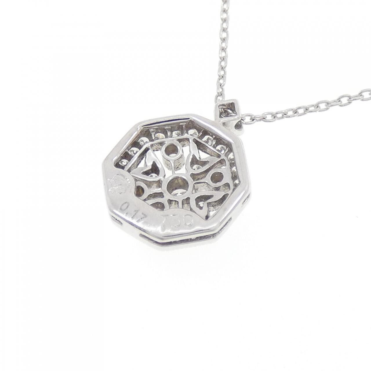 K18WG ダイヤモンド ネックレス 0.17CT