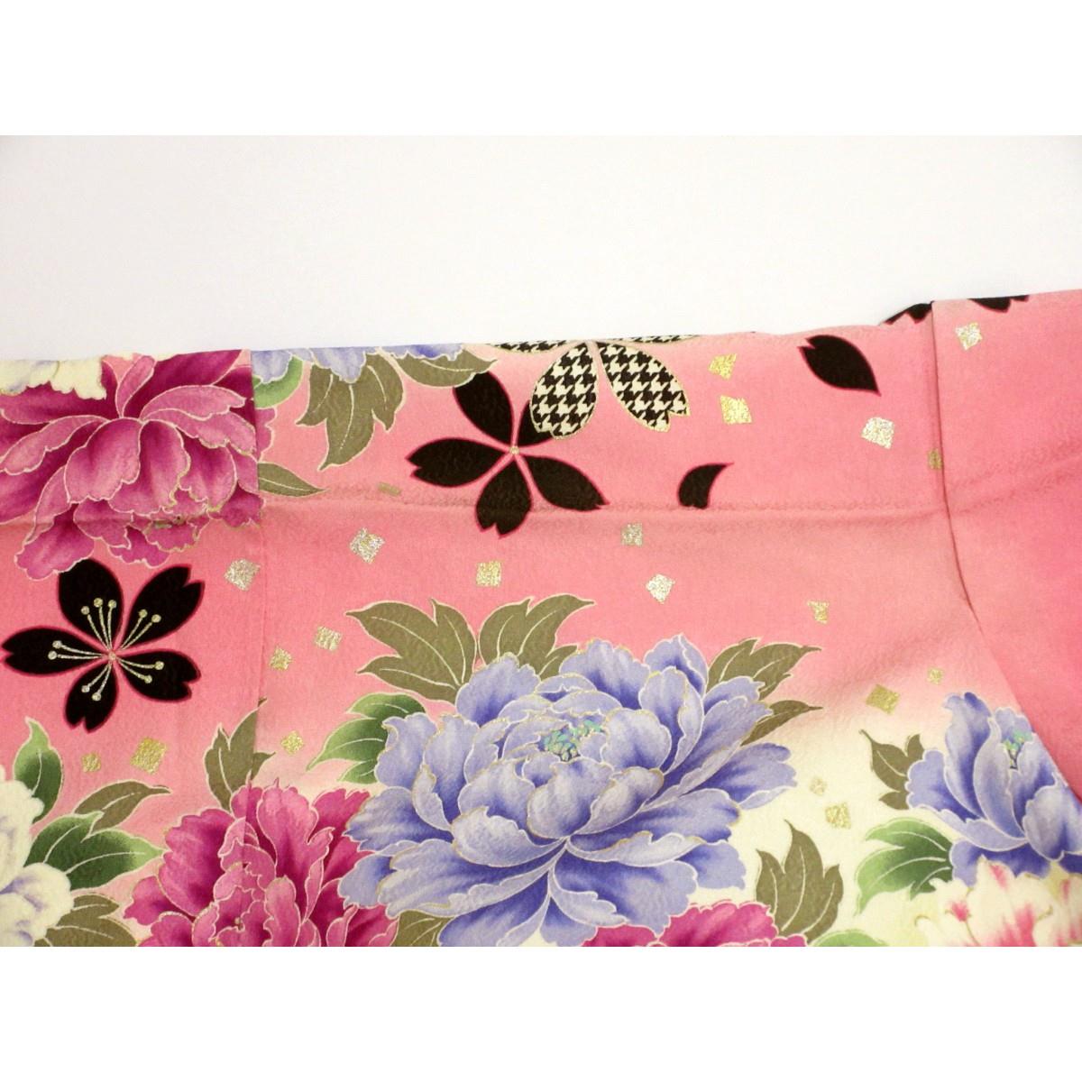 振袖　友禅金彩加工　刺繍入りボカシ染