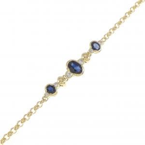 K18YG サファイヤ ブレスレット 1.18CT