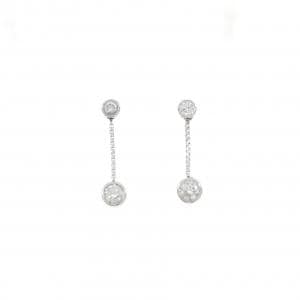 K18WG/K14WG ダイヤモンド ピアス 0.52CT