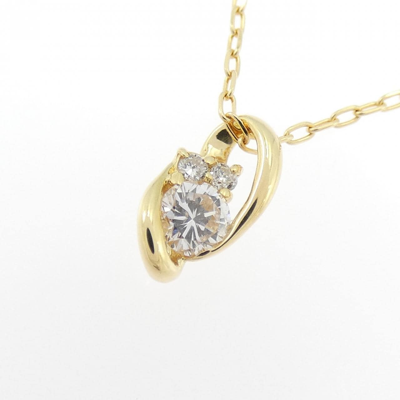 K18YG ダイヤモンド ネックレス 0.18CT