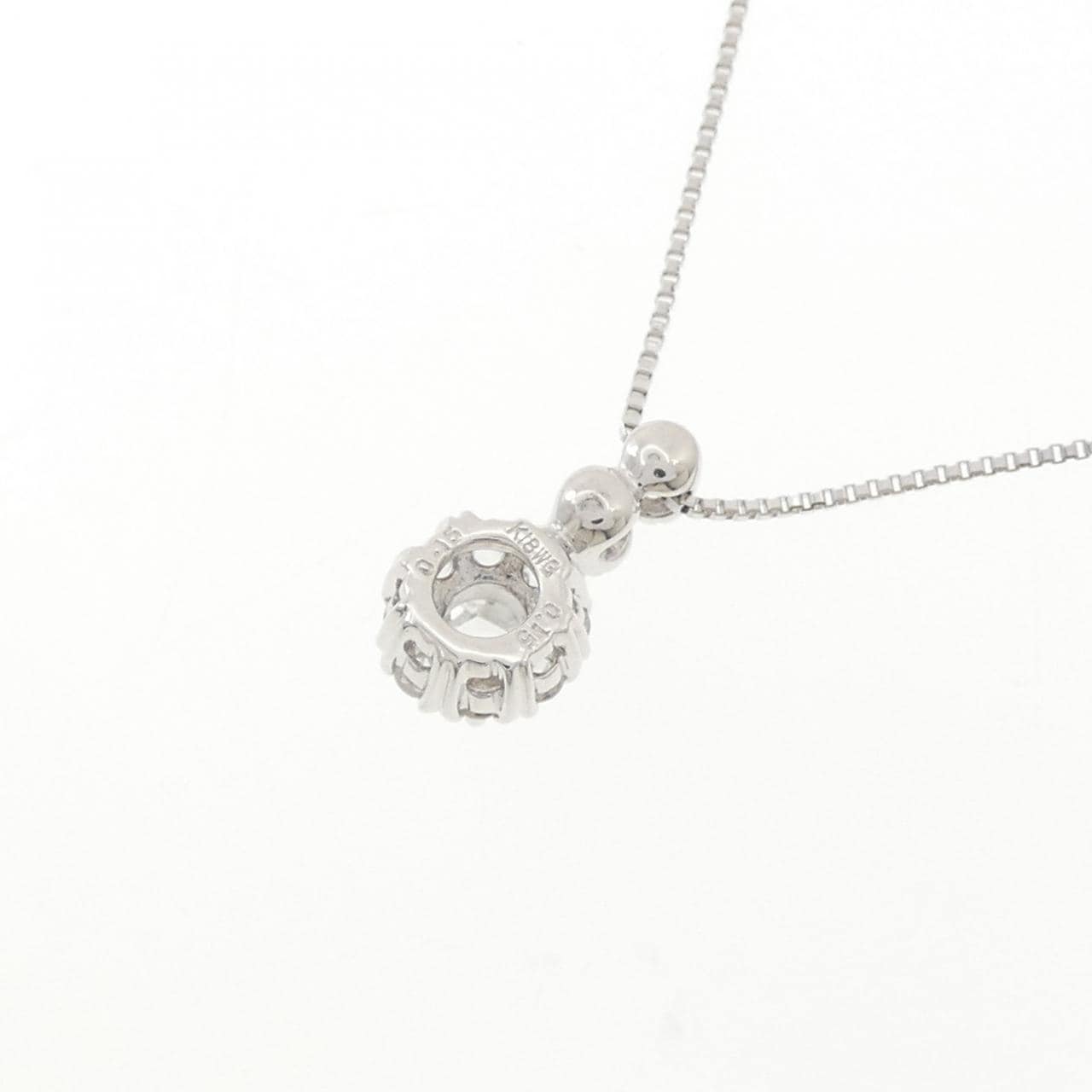K18WG ダイヤモンド ネックレス 0.15CT