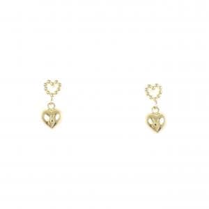 K18YG ハート ピアス