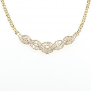 750YG/750WG ダイヤモンド ネックレス 7.50CT