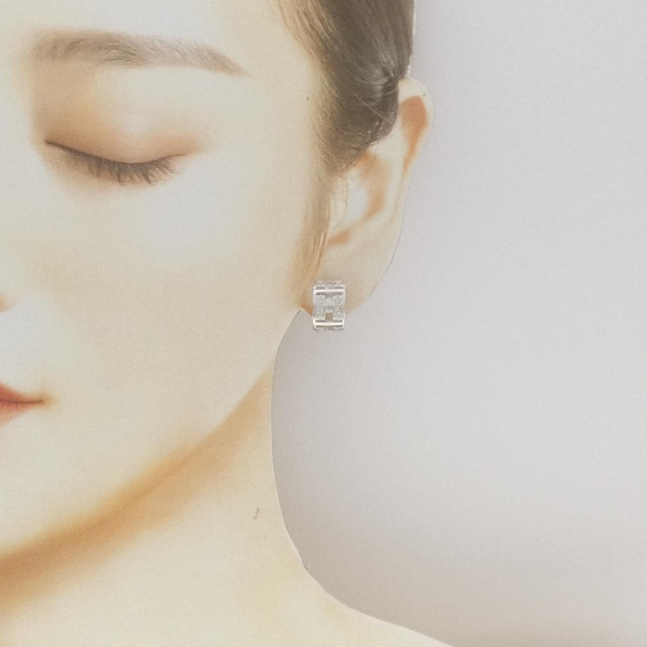 K18WG ダイヤモンド ピアス 0.24CT