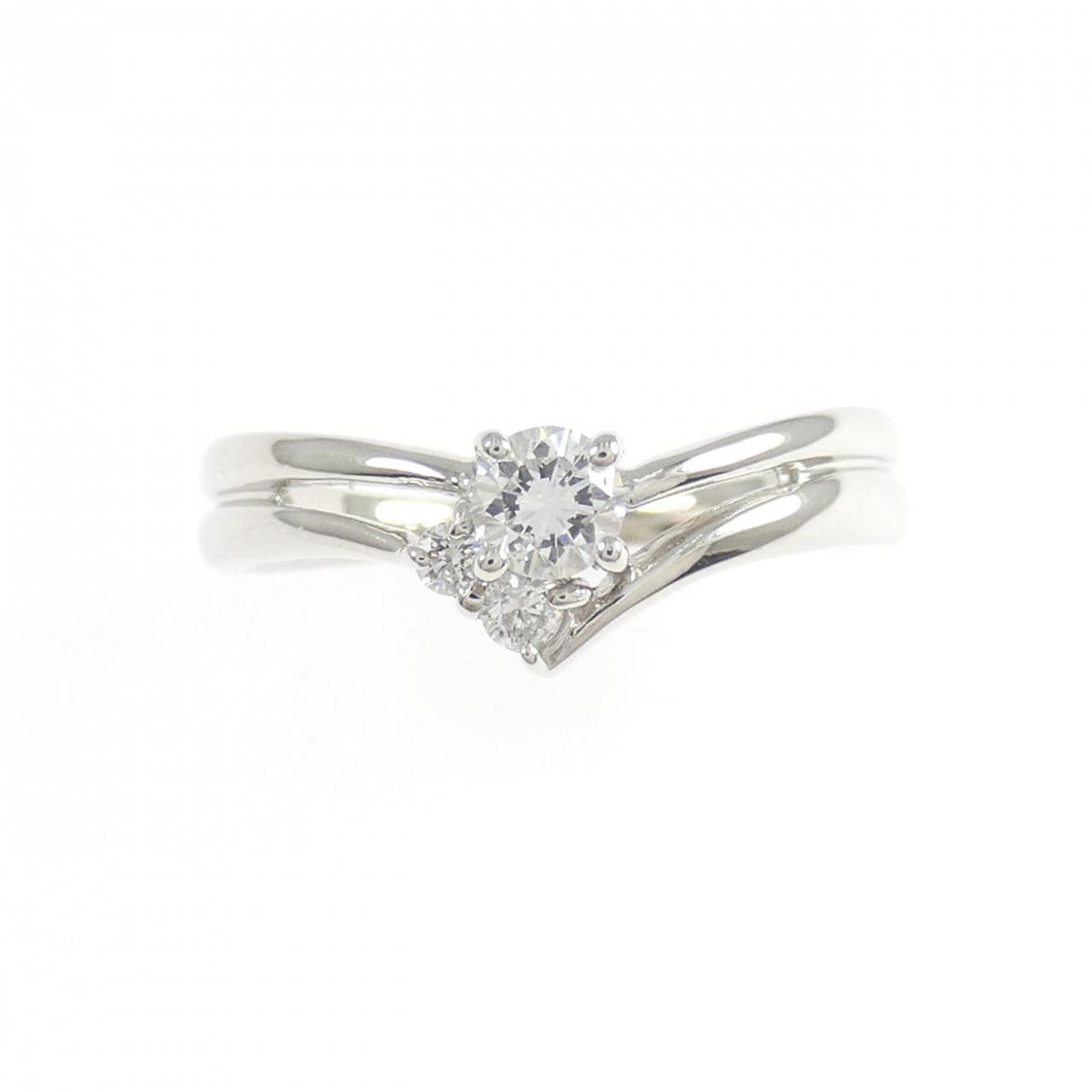 PT950 ダイヤモンド リング 0.22CT