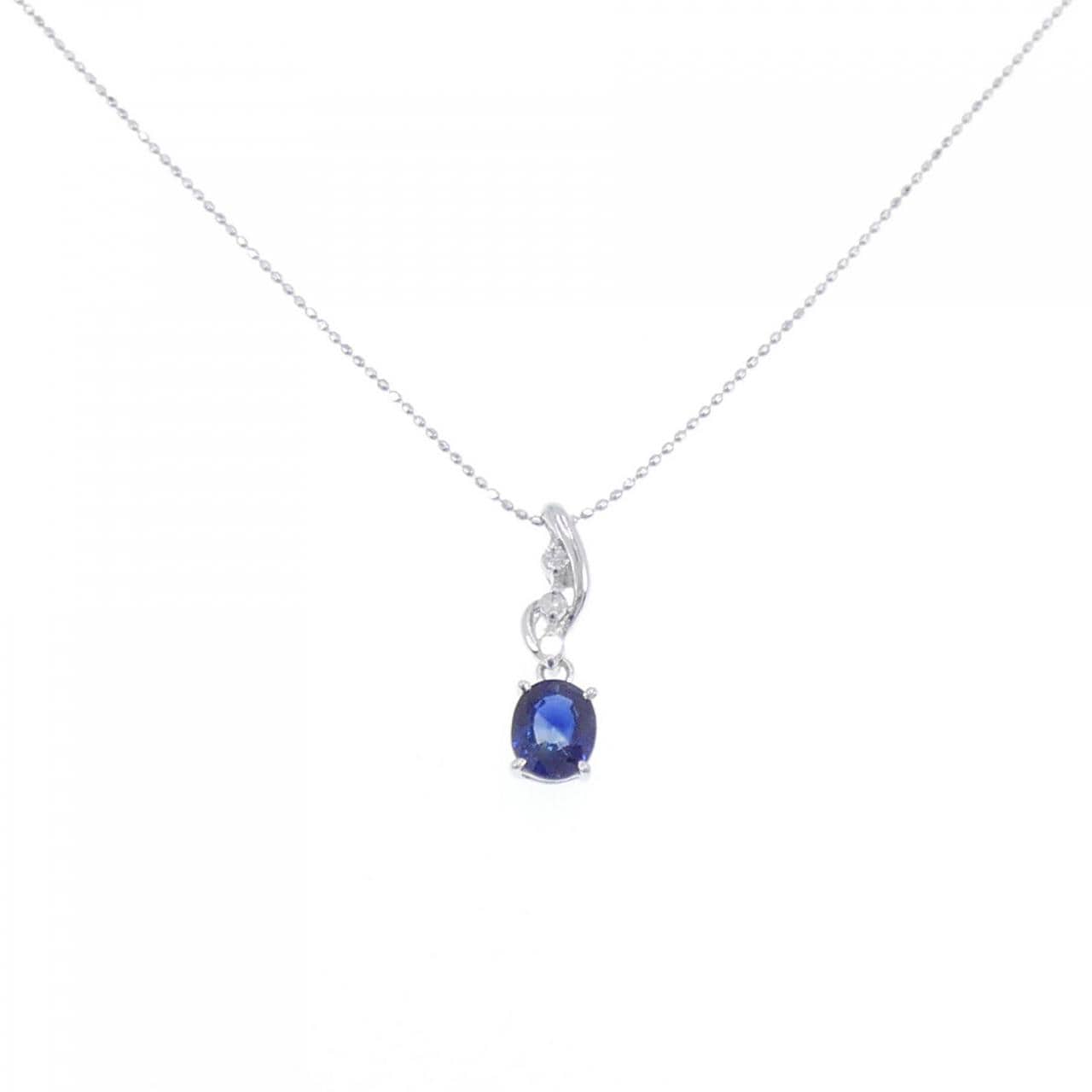 K18WG sapphire necklace 0.95CT