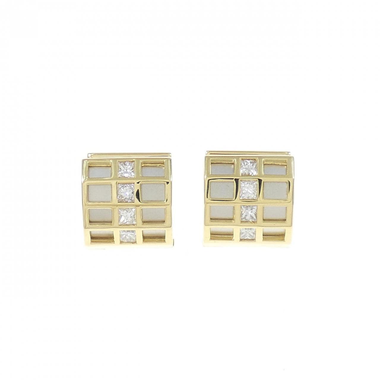 K18YG/PT Diamond earrings 0.61CT