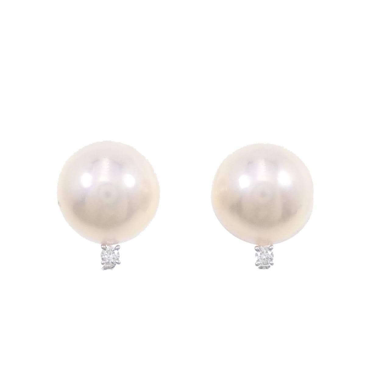 K18WG Mabe pearl earrings