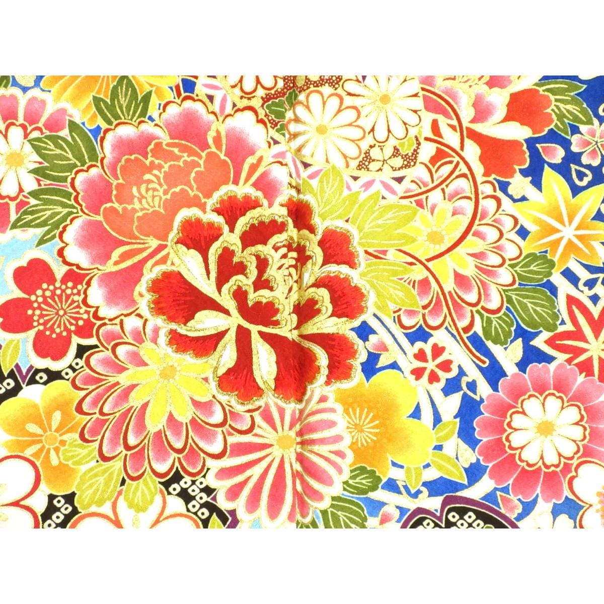 振袖　友禅金彩加工　刺繍入りボカシ染