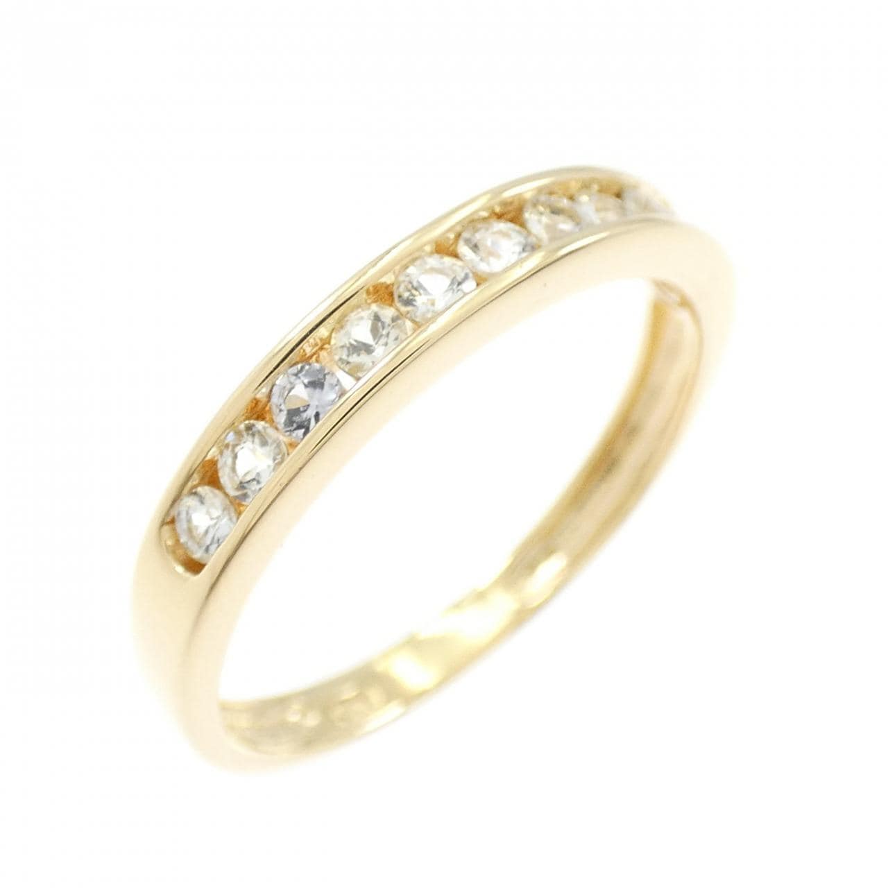 K18YG ホワイトサファイヤ リング