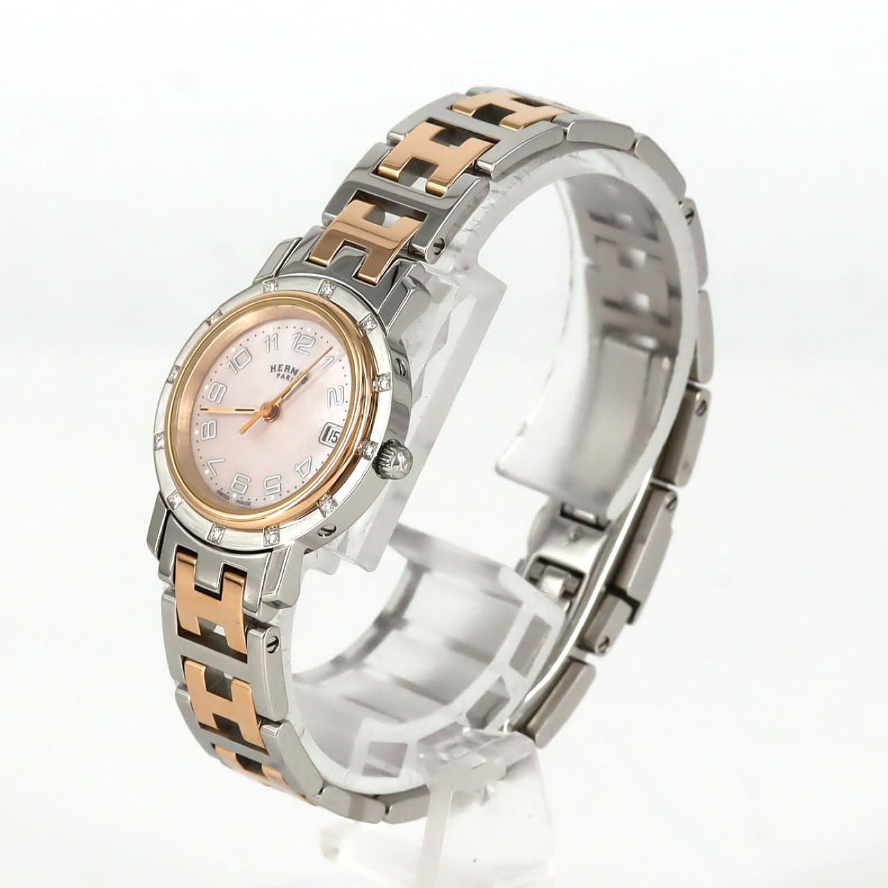 HERMES Clipper Nacre PG two tone/12P CL4.222 SSxGP Quartz