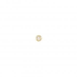 K18YG ソリティア ダイヤモンド ピアス 片耳