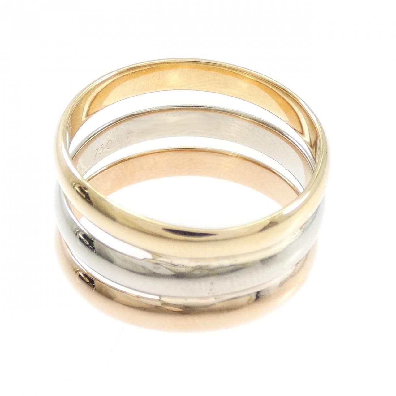 カルティエ 750スリーカラー リング