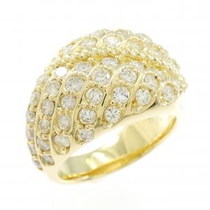 K18YG ダイヤモンド リング 2.06CT