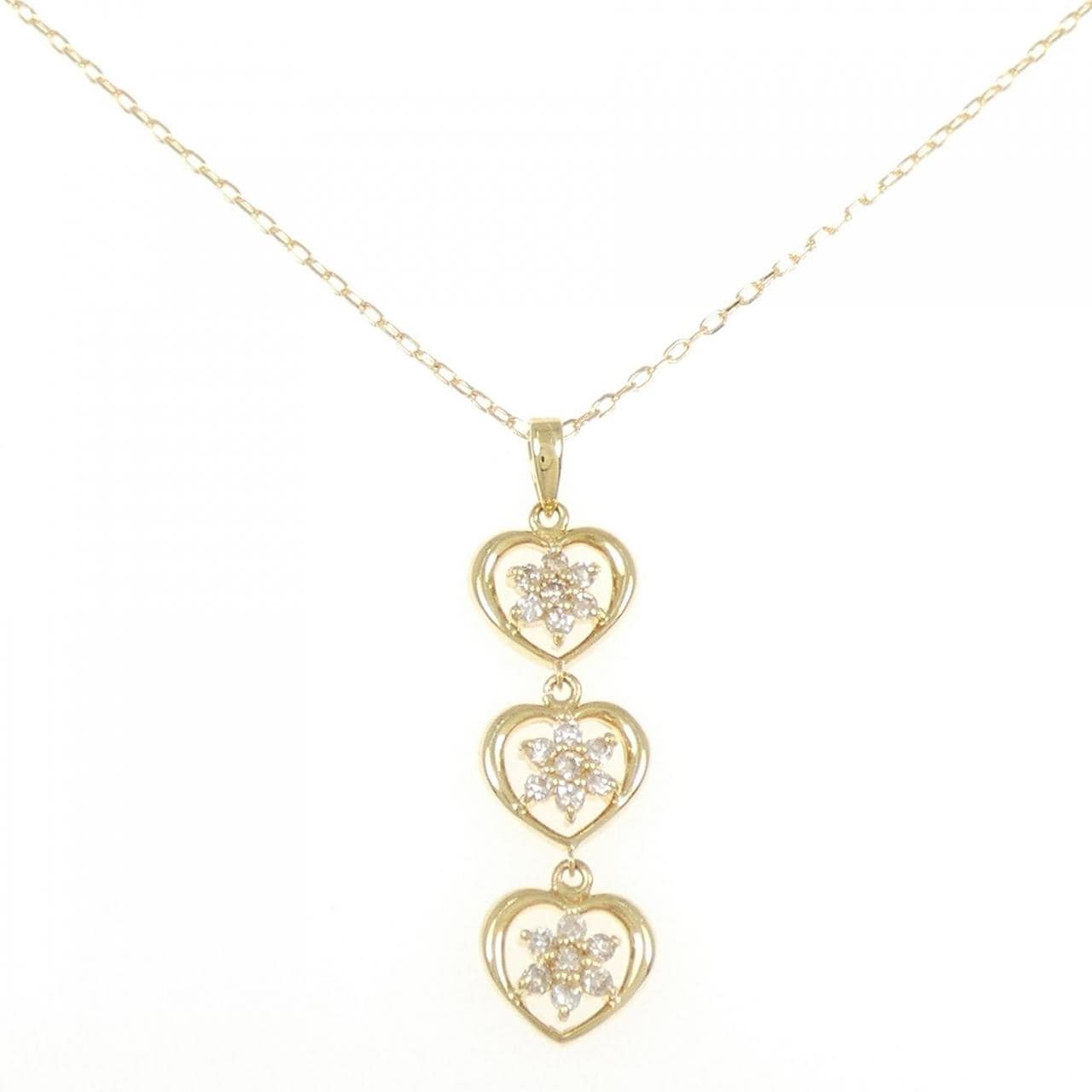 K18YG heart Diamond necklace