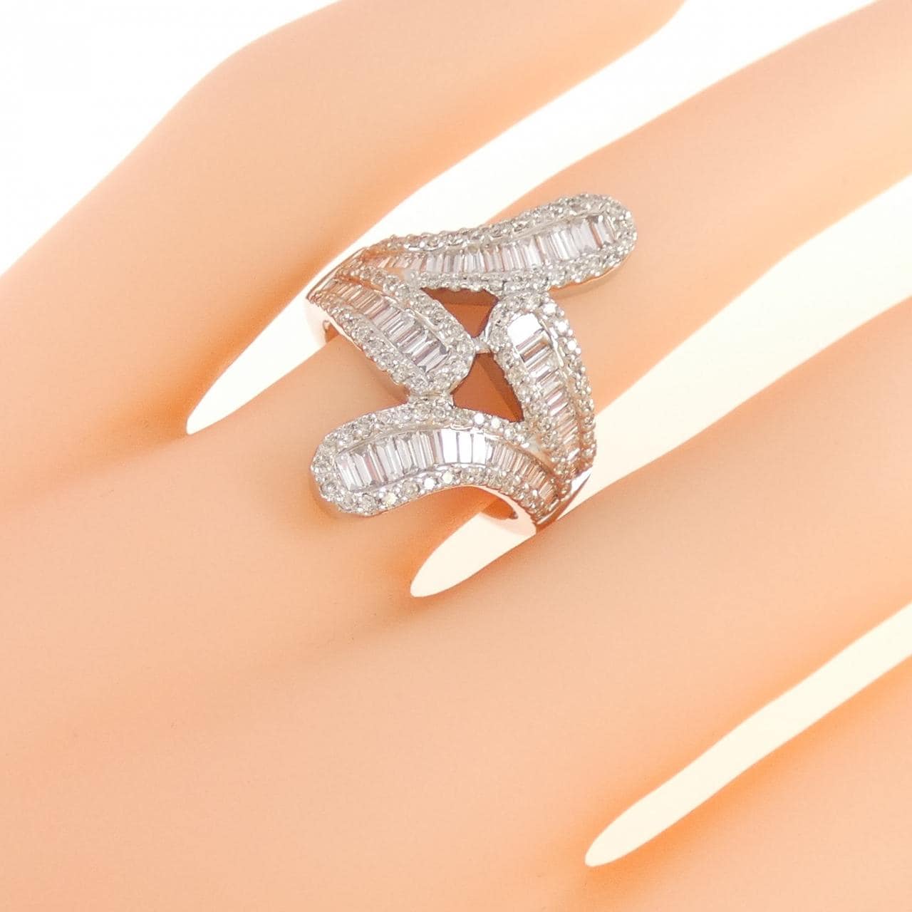 K18WG ダイヤモンド リング 1.30CT