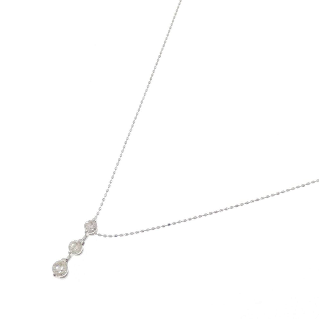 K18WG ダイヤモンド ネックレス 0.50CT
