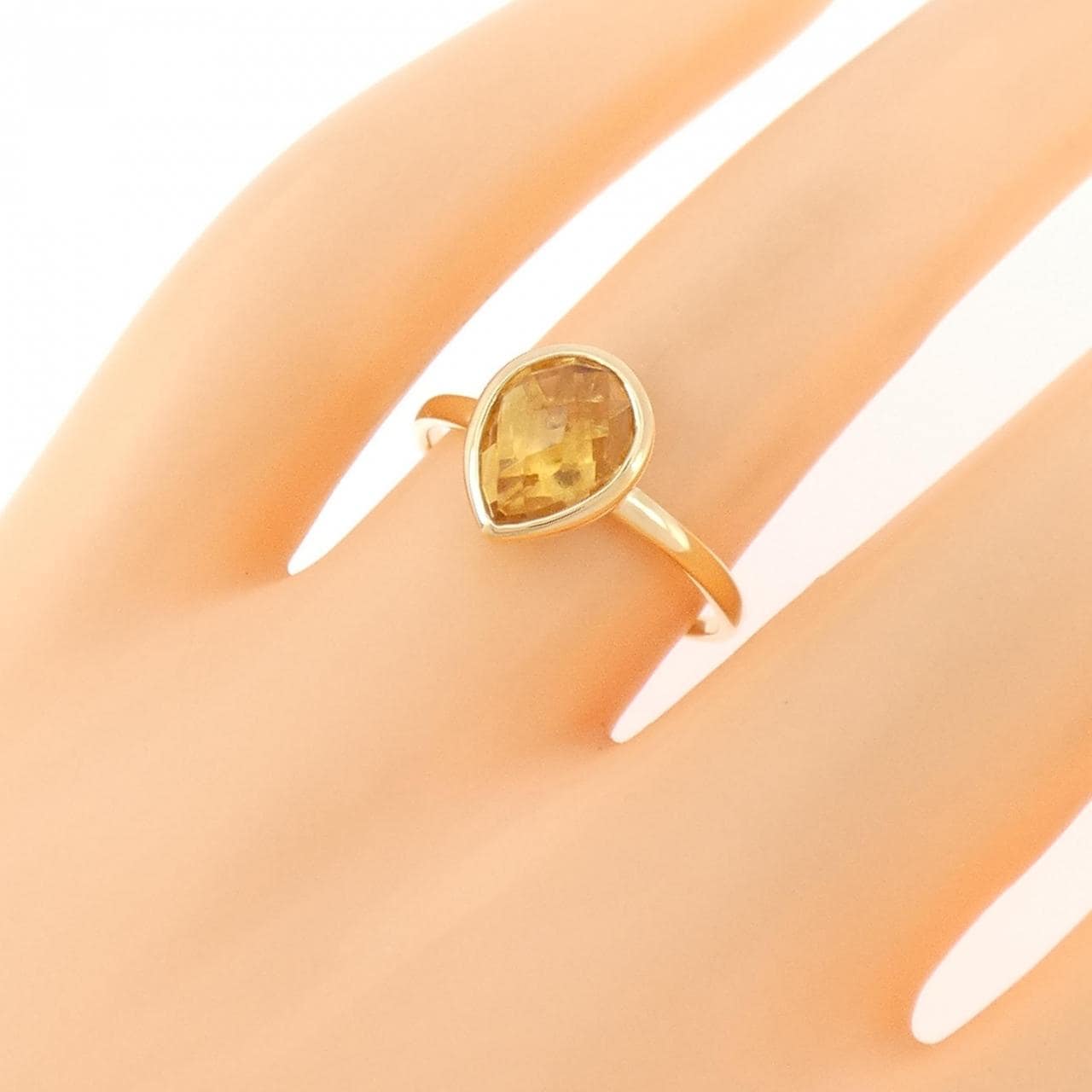 K18YG シトリン リング 1.90CT
