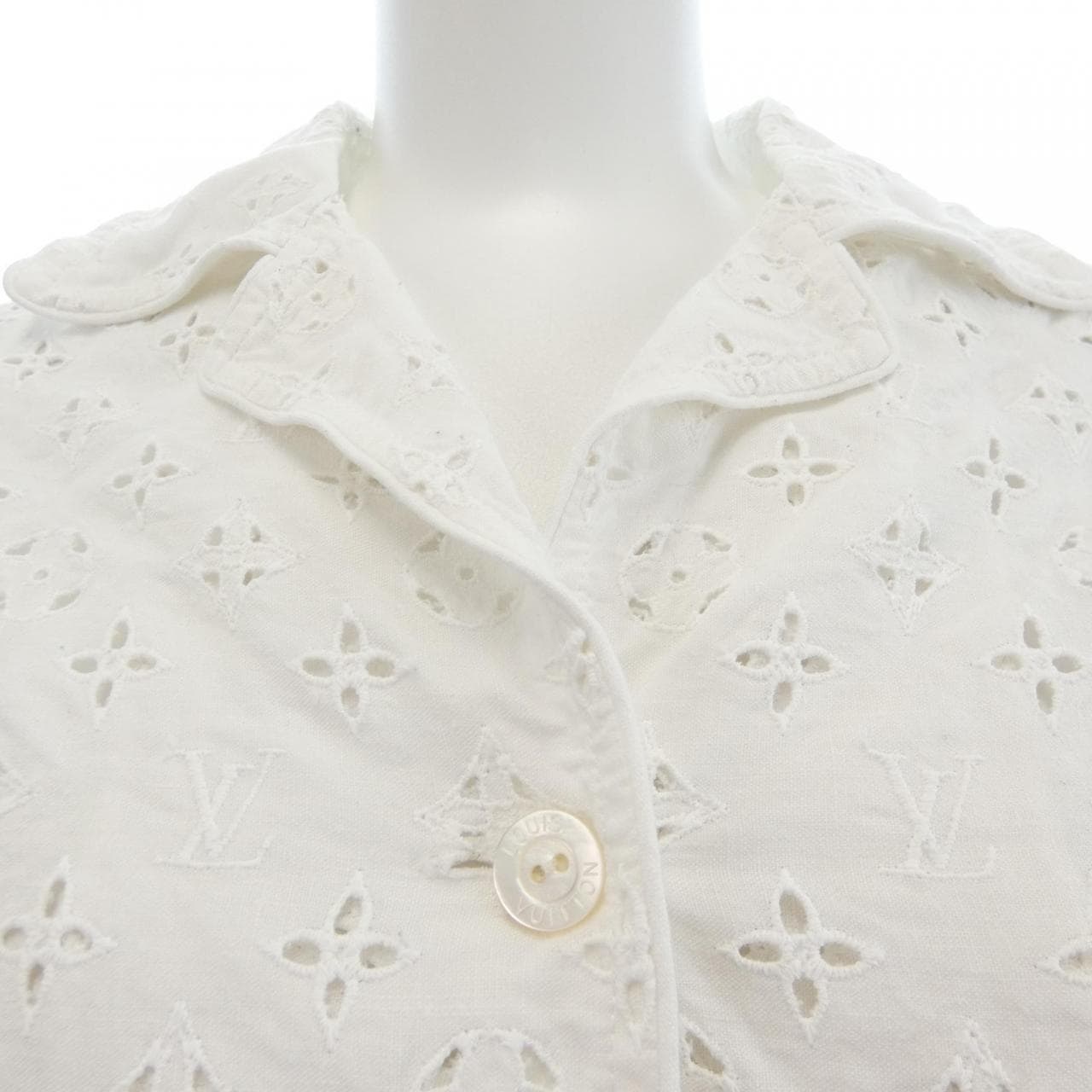 ルイヴィトン LOUIS VUITTON ブロデリーアングレーズモノグラムパジャマシャツ FNBB06O92 シャツ