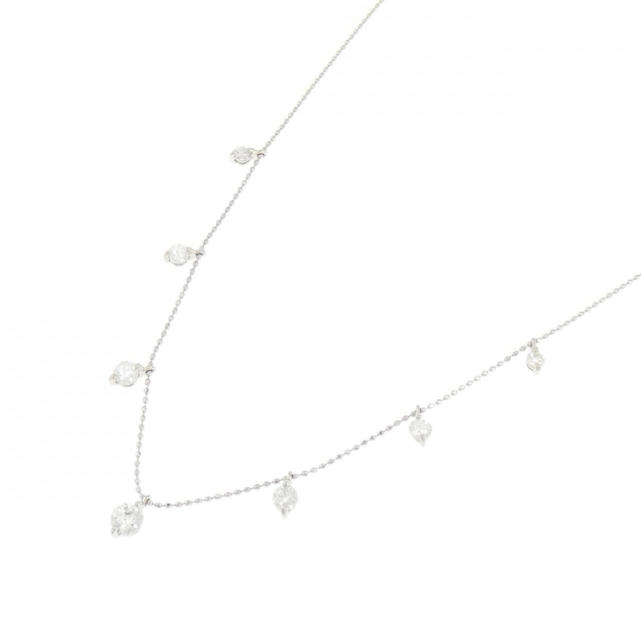 PT900/PT850 ダイヤモンド ネックレス 1.00CT